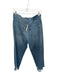 AMO Size 29 Med Dark Wash Cotton Blend High Waist Straight Leg Raw Hem Jeans Med Dark Wash / 29