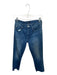 Mother Size 27 Dark Wash Cotton Blend Mid Rise Bootcut Raw Hem Cropped Jeans Dark Wash / 27