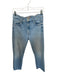 Mother Size 28 Light Wash Cotton Blend High Waist Straight Leg Raw Hem Jeans Light Wash / 28