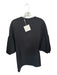 Tibi Size 4 Black Polyester Blend Long Bell Sleeve Front Zip Shift Dress Black / 4