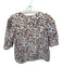 Never a Wallflower Size M White & Brown Cotton Short Sleeve Animal Print Top White & Brown / M