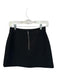 Alice & Olivia Size 2 Black Acetate Front Zip Mini Skirt Black / 2