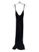 Club L Size 6 Black Polyester Spaghetti Strap Cowl Neck Lace Detail Gown Black / 6