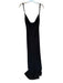 Club L Size 6 Black Polyester Spaghetti Strap Cowl Neck Lace Detail Gown Black / 6