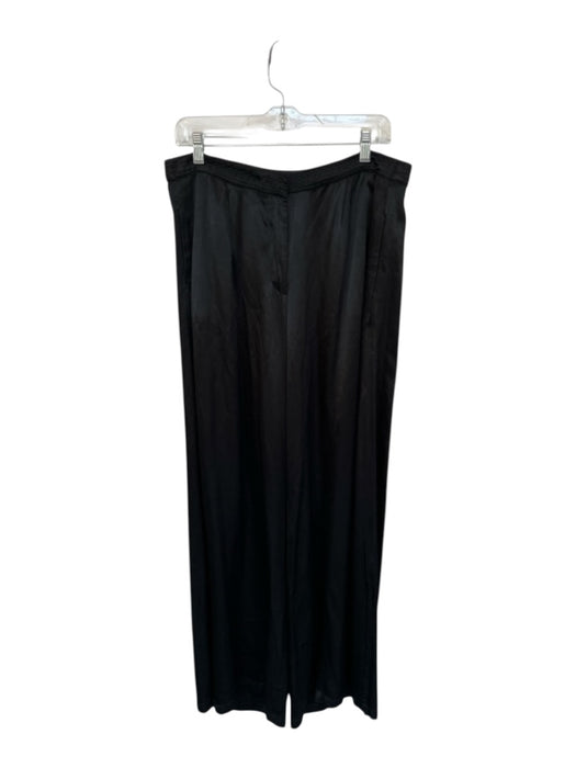 Johnny Was Size S Black Rayon Blend High Waist Wide Leg Pants Black / S