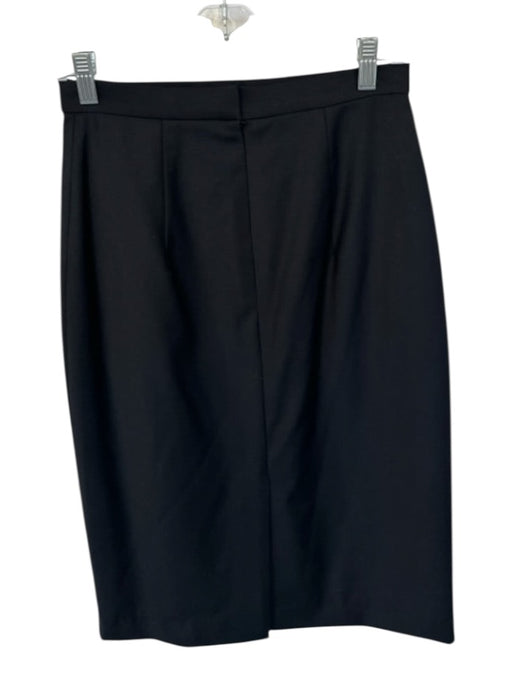 Theory Size 2 Black Virgin Wool High Waist Pencil Skirt Black / 2