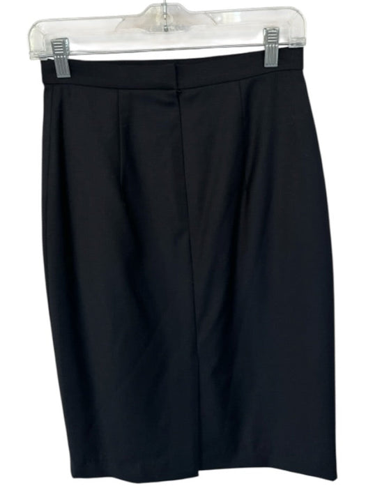 Theory Size 2 Black Virgin Wool High Waist Pencil Skirt Black / 2