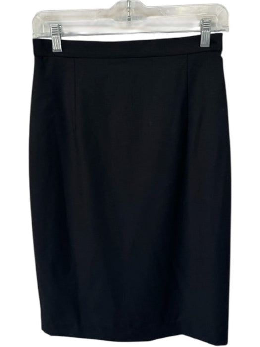 Theory Size 2 Black Virgin Wool High Waist Pencil Skirt Black / 2