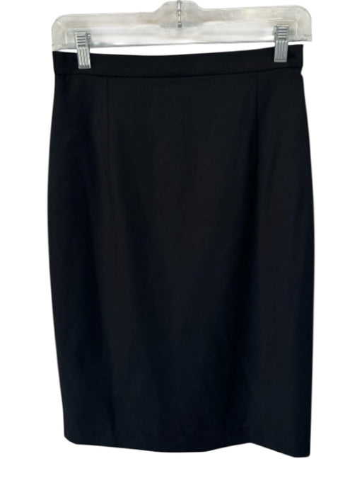Theory Size 2 Black Virgin Wool High Waist Pencil Skirt Black / 2