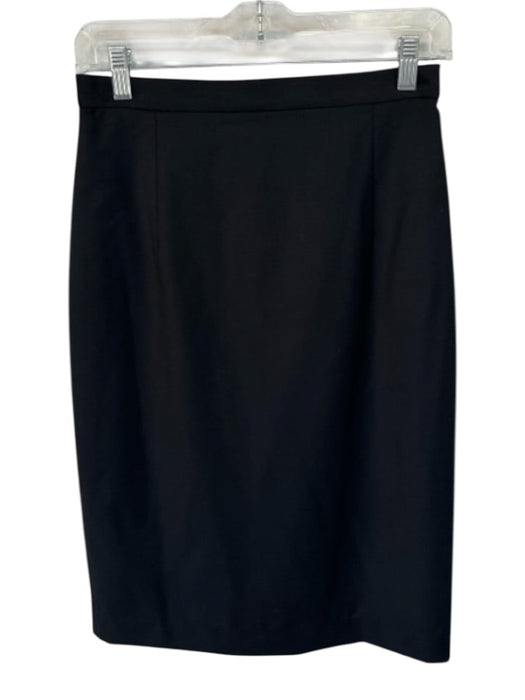 Theory Size 2 Black Virgin Wool High Waist Pencil Skirt Black / 2