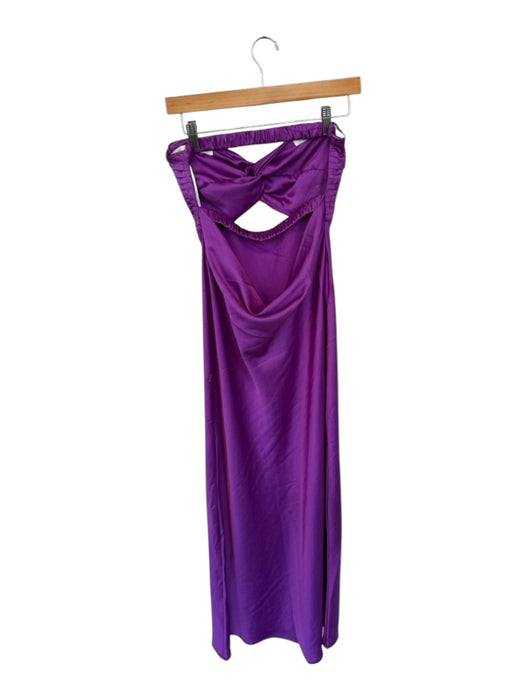 Shareen Collections Size Est S Purple Polyester Strapless Keyhole Front Gown Purple / Est S