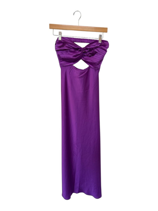 Shareen Collections Size Est S Purple Polyester Strapless Keyhole Front Gown Purple / Est S