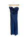 RNWY Size S Navy Polyester Strapless Pleat Detail Cut Outs Gown Navy / S