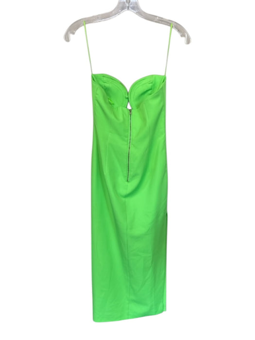 Bardot Size XS Neon Green Polyester Strapless Wire Cut Outs Gown Neon Green / XS