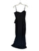 Black Halo Eve Size 6 Black Polyamid Spaghetti Strap Gathered Side Back Zip Gown Black / 6