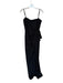 Black Halo Eve Size 6 Black Polyamid Spaghetti Strap Gathered Side Back Zip Gown Black / 6