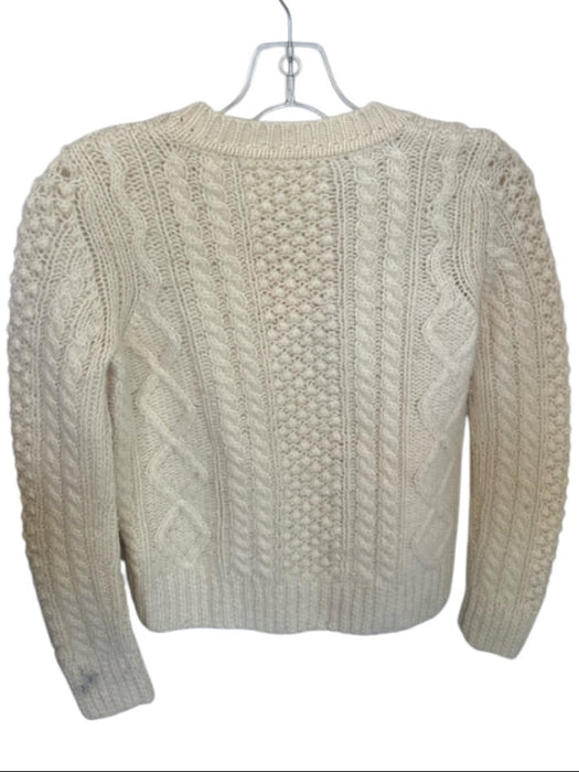 Alexa Chung for Madewell Size XS Cream Wool Long Sleeve Cable Knit Sweater Cream / XS