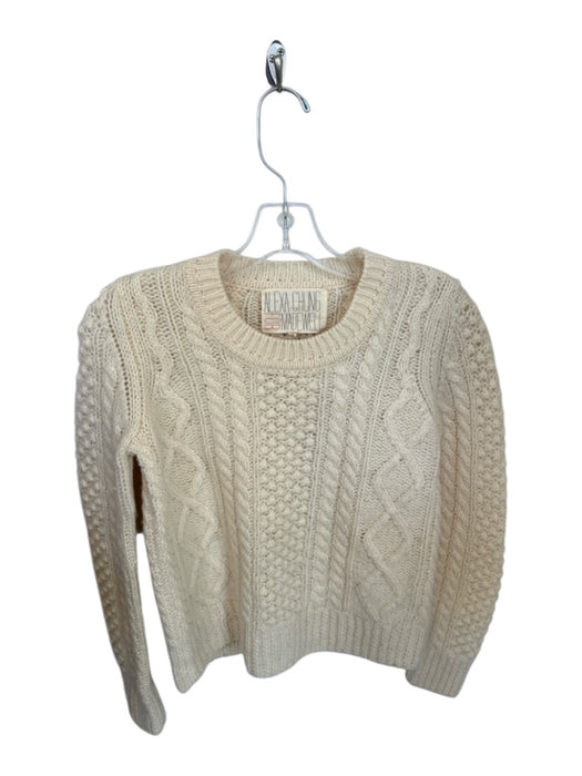 Alexa Chung for Madewell Size XS Cream Wool Long Sleeve Cable Knit Sweater Cream / XS