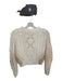 Vince Size XS Cream Merino Wool Long Sleeve Cable Knit Fringe Sweater Cream / XS