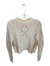 Vince Size XS Cream Merino Wool Long Sleeve Cable Knit Fringe Sweater Cream / XS