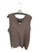 Vero Moda Size XL Taupe Acrylic Blend Sleeveless Cable Knit V Neck Sweater Taupe / XL