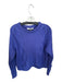 Liviana Conti Size M Purple Virgin Wool Long Sleeve Cable Knit Crew Neck Sweater Purple / M