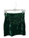 Sandro Size 1/S Forest Green Velvet High Waist Mini Skirt Forest Green / 1/S