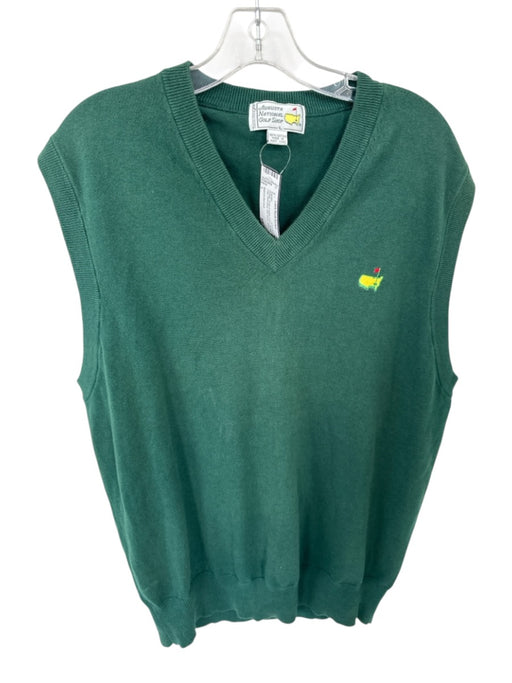 Augusta Natl Golf Vintage Size L Green & Yellow Cotton Masters Logo Golf Sweater Green & Yellow / L