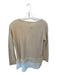 Tyler Boe Size XS Tan & White Cashmere Faux Pearls Fringe Detail Maxi Sweater Tan & White / XS