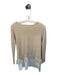 Tyler Boe Size XS Tan & White Cashmere Faux Pearls Fringe Detail Maxi Sweater Tan & White / XS