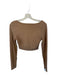 Alo Size Est S Tan Long Sleeve Button Down Cropped Athletic Sweater Tan / Est S