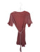 Misa Size M Mauve Velvet Short Sleeve Wrap Ruffles Short Dress Mauve / M