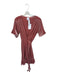 Misa Size M Mauve Velvet Short Sleeve Wrap Ruffles Short Dress Mauve / M