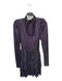 Sabina Musayev Size XS Purple & Silver Polyester Semi Sheer Tiered Dress Purple & Silver / XS