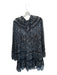 Veronica Beard Size 12 Navy & Tan Silk Long Sleeve Paisley Print Back Tie Dress Navy & Tan / 12