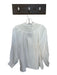 Pomander Place Size M White Rayon Blend Long Balloon Sleeve Smocked Neck Top White / M