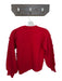 Hyacinth House Size XS Red Acrylic Blend Long Balloon Sleeve Pom Pom Sweater Red / XS