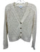 Evereve Size S Cream Cotton Blend Crochet Knit V Neck Cardigan Cream / S