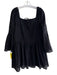 Tularosa Size Medium Black Cotton Slip Incld Long Sleeve Square Neck Dress Black / Medium