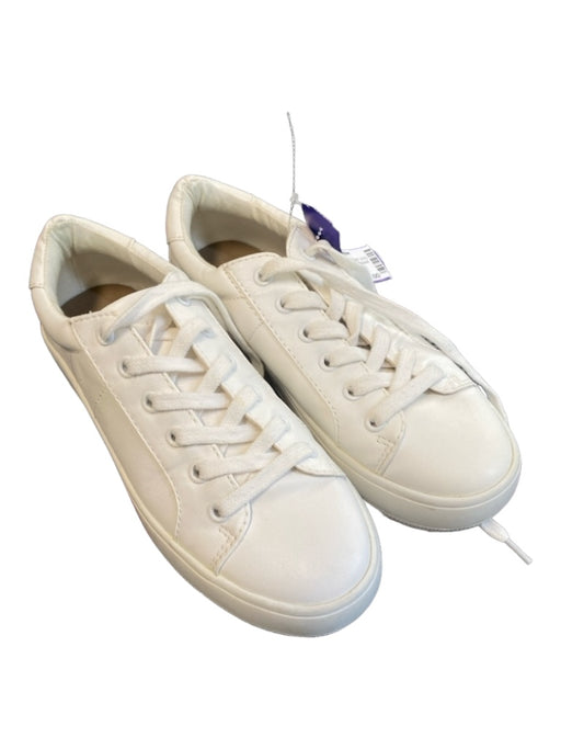 Steve Madden Shoe Size 6.5 White Leather Lace Up Low Top Round Toe Sneakers White / 6.5