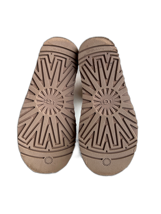 Ugg Shoe Size 8 Brown Suede Upper Sockliner Side Zip Pull Tab Platform Boots Brown / 8