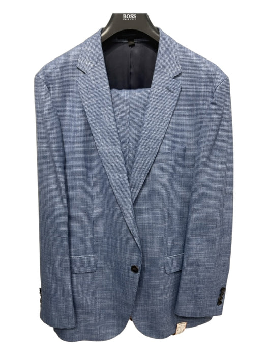 Boss Light blue Wool 2 Button Men's Suit Light blue / 44r