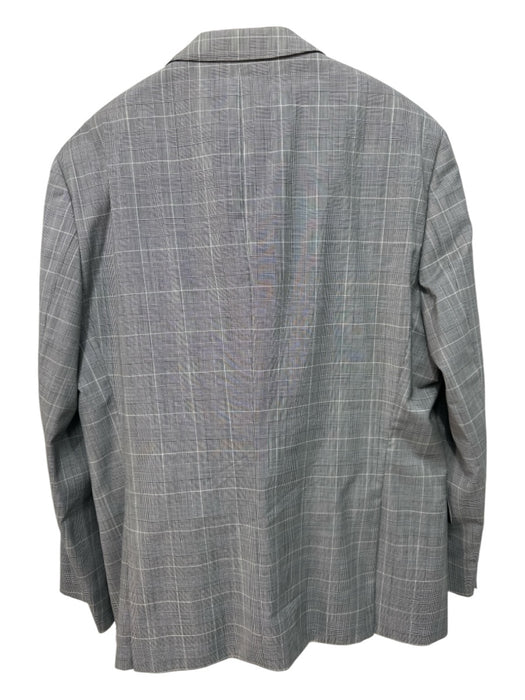 Hugo Boss Gray, Black, White Wool Houndstooth 2 Button Men's Suit Gray, Black, White / 44