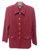 St. John Collection Size 4 Red & Black Wool & Rayon Long Sleeve Knit Jacket Red & Black / 4