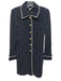 St. John Collection Size 4 Navy & white Wool & Rayon Long Sleeve Knit Jacket Navy & white / 4