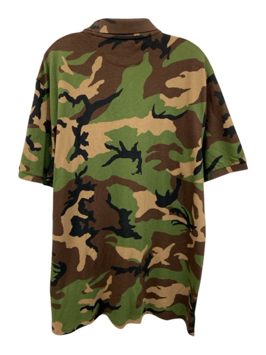 Polo NWT Size XL Green & Brown Cotton Camo Polo Men's Short Sleeve Green & Brown / XL