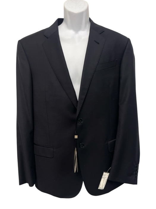 Armani NWT Black Wool Blend Solid 2 Button Men's Suit Black / 52R