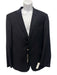 Armani NWT Black Wool Blend Solid 2 Button Men's Suit Black / 52R