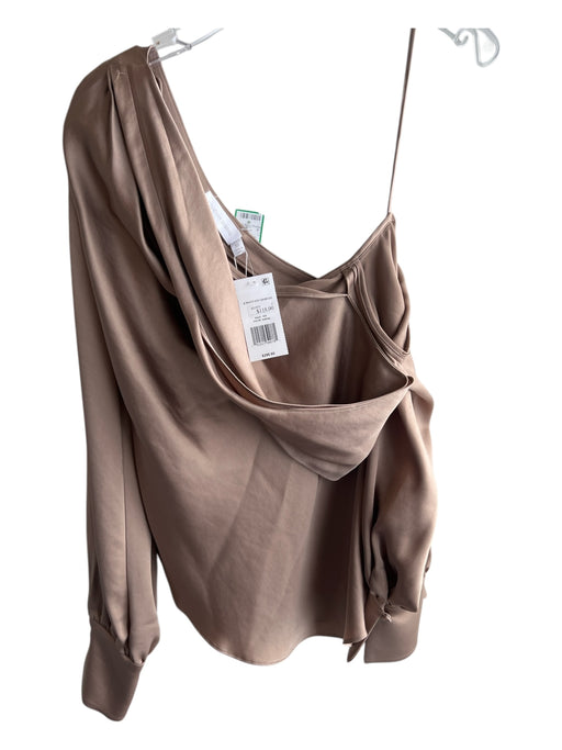 Jonathan Simkhai Size XS Nutmeg Brown Acetate Blend Wide Off the Shoulder Top Nutmeg Brown / XS