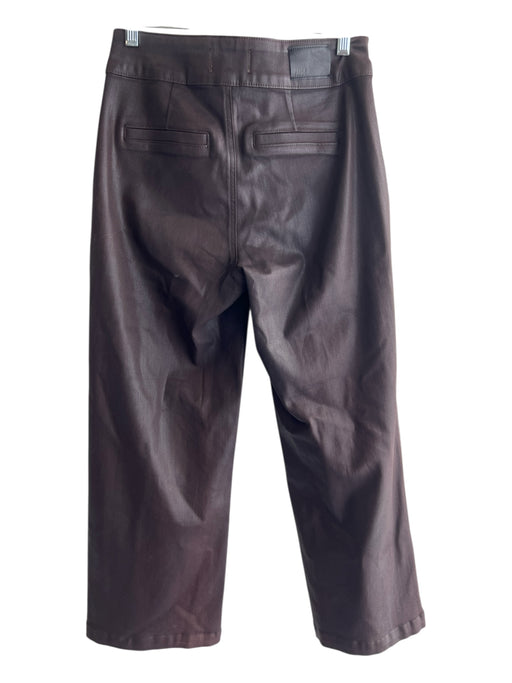 Paige Size 25 Brown Rayon Blend Clip Cloe Back Pocket Detail Straight Leg Pants Brown / 25